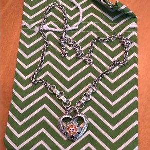 Brighton Bloom from within Flower heart Necklace